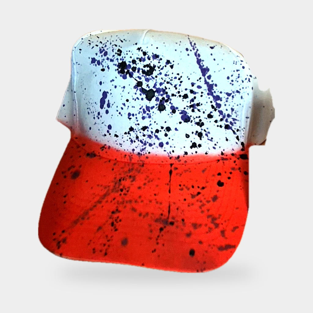 Gorra Splatter – Blanca y Roja