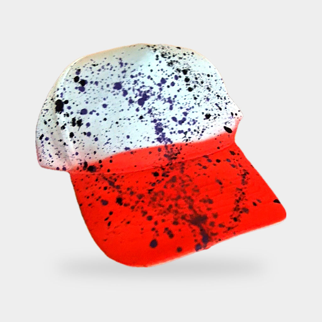 Gorra Splatter – Blanca y Roja