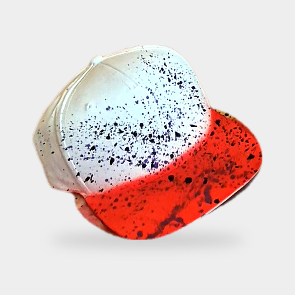 Gorra Splatter – Blanca y Roja